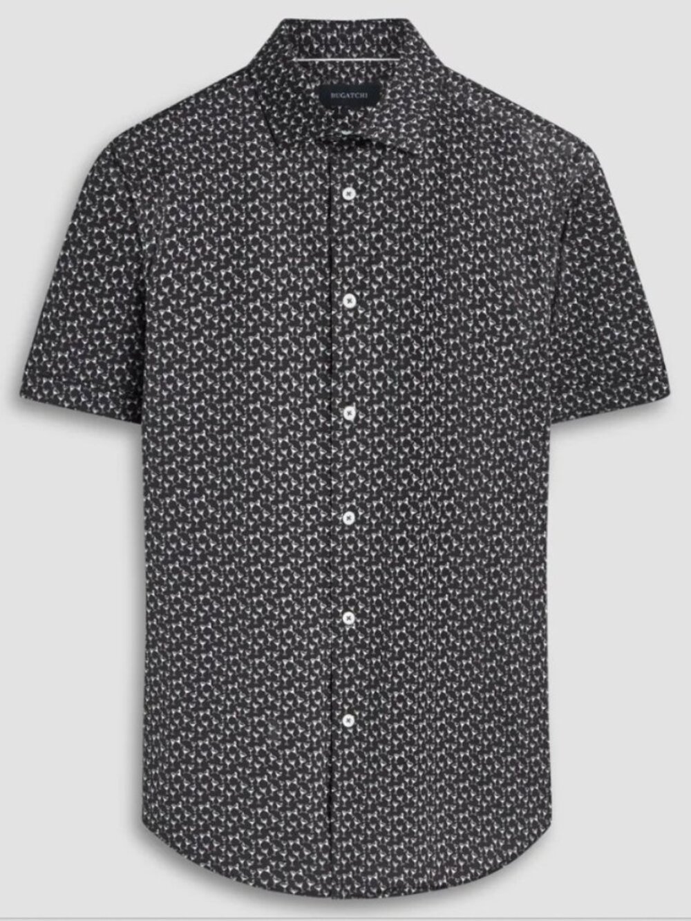 Bugatchi 8-Way Stretch Miles Martini OoohCotton® Short Sleeve | Size L | EUC